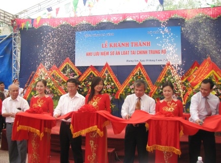 Khánh thành khu lưu niệm Sở Ấn loát Tài chính Trung bộ