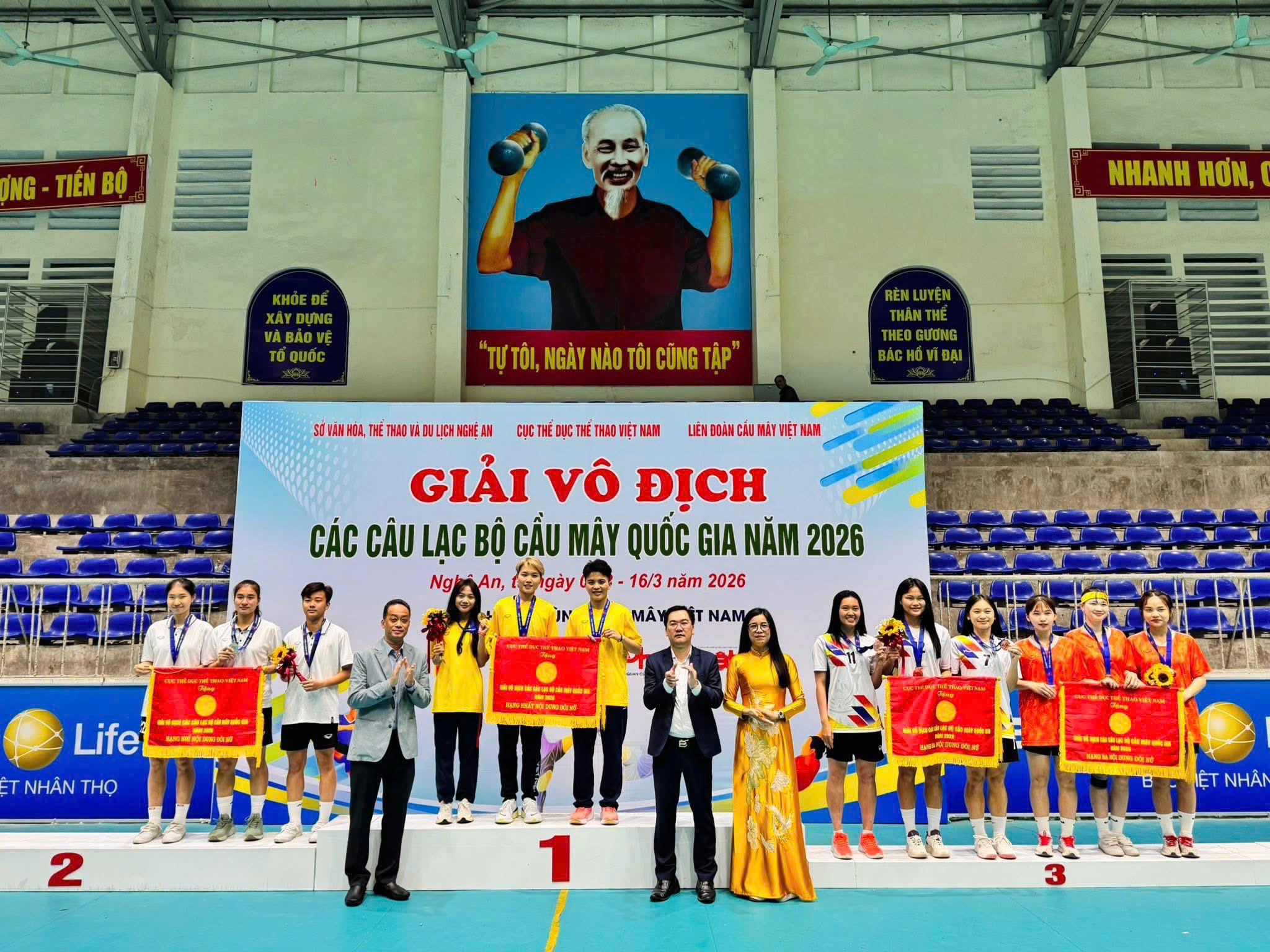 Bế mạc Giải vô địch các CLB Cầu mây Quốc gia năm 2026 tại Nghệ An