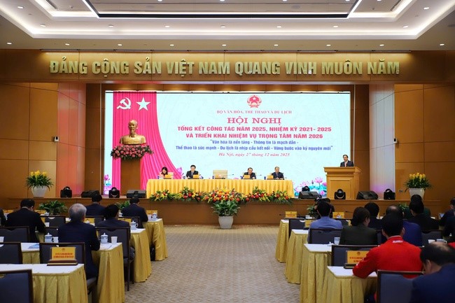 Hội nghị Tổng kết công tác năm 2025, nhiệm kỳ 2021 - 2025 và triển khai nhiệm vụ trọng tâm năm 2026 của ngành Văn hóa, Thể thao và Du lịch