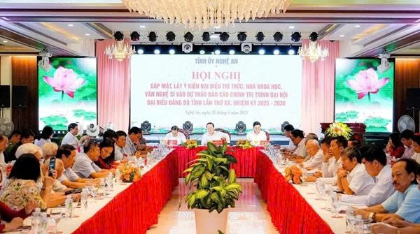 Nghệ An lấy ý kiến đại biểu trí thức, nhà khoa học, văn nghệ sĩ vào báo cáo chính trị Đại hội đại biểu Đảng bộ tỉnh