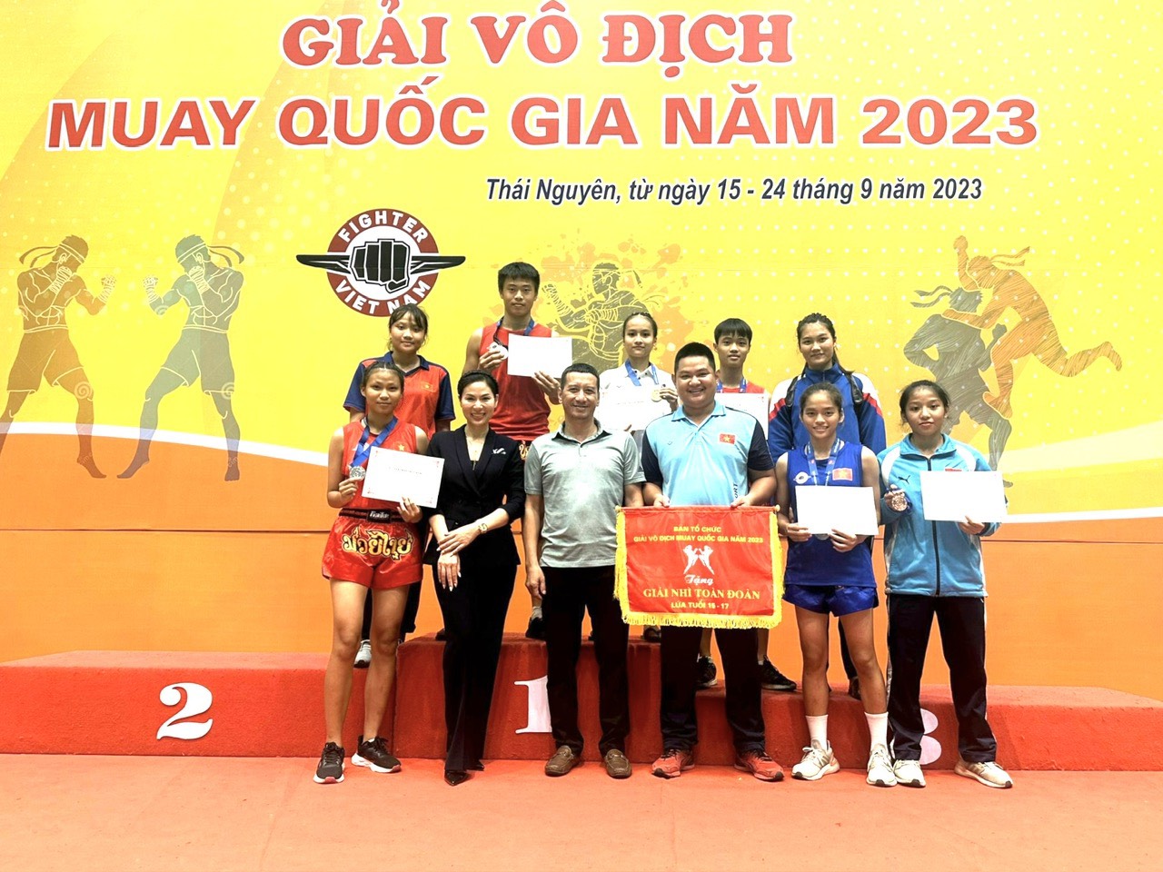 Nghệ An xếp thứ Nhì toàn đoàn lứa tuổi 15 - 17 giải Vô địch Muay quốc gia năm 2023