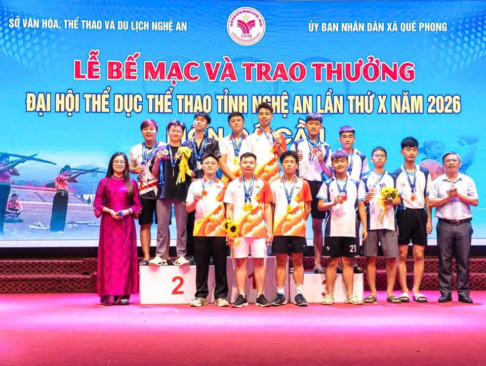 Bế mạc và trao thưởng các môn Đá cầu, Bắn nỏ, Đẩy gậy Đại hội TDTT tỉnh Nghệ An lần thứ X