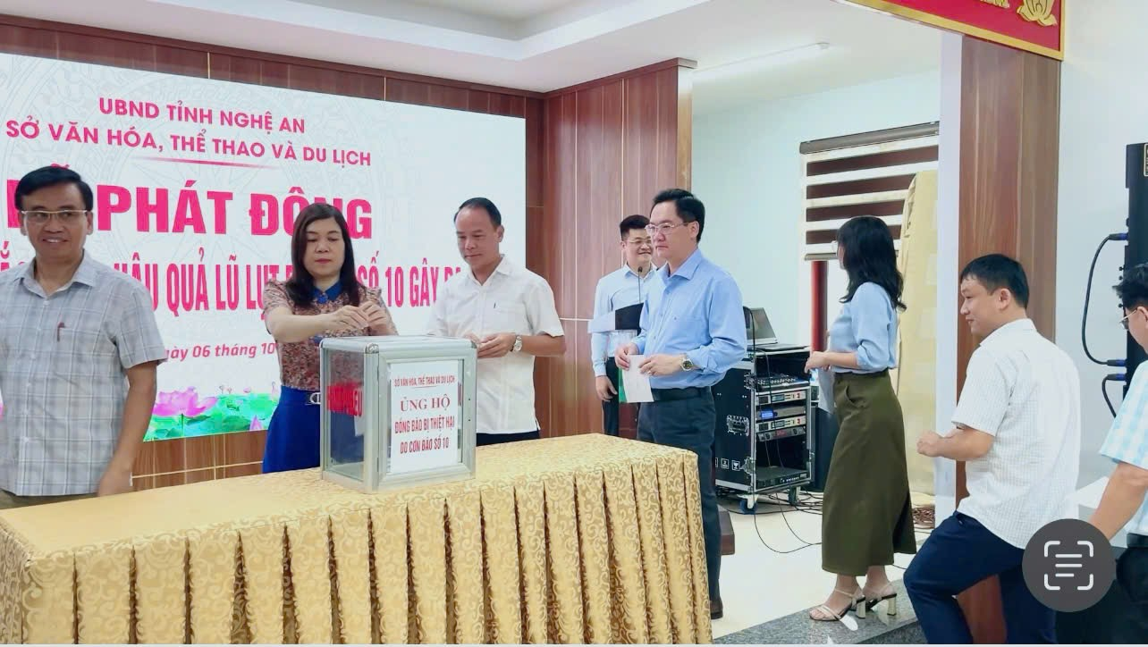 Sở Văn hóa, Thể thao và Du lịch phát động ủng hộ đồng bào bị thiệt hại do bão BUALOI gây ra