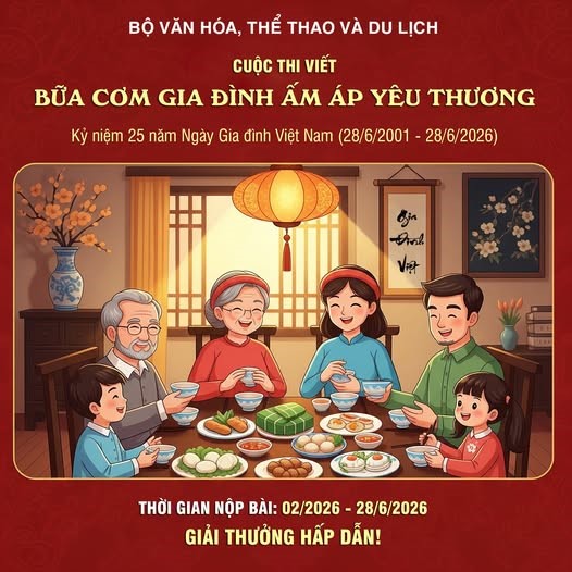 Cuộc thi viết chủ đề “Bữa cơm gia đình ấm áp yêu thương”