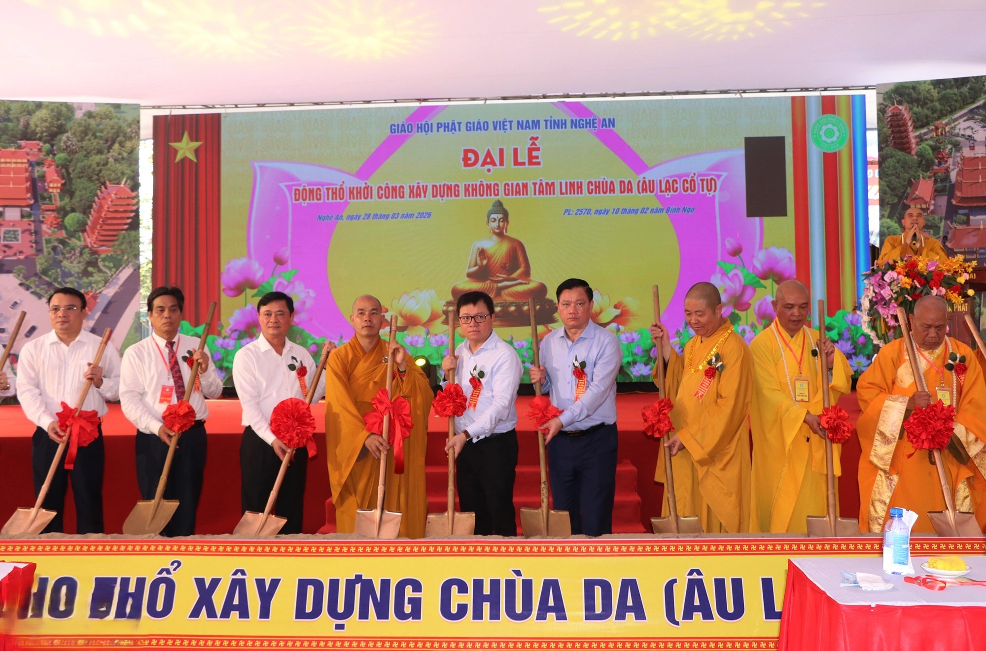 Khởi công xây dựng chùa Da - nơi thờ các anh hùng liệt sĩ là nhà báo