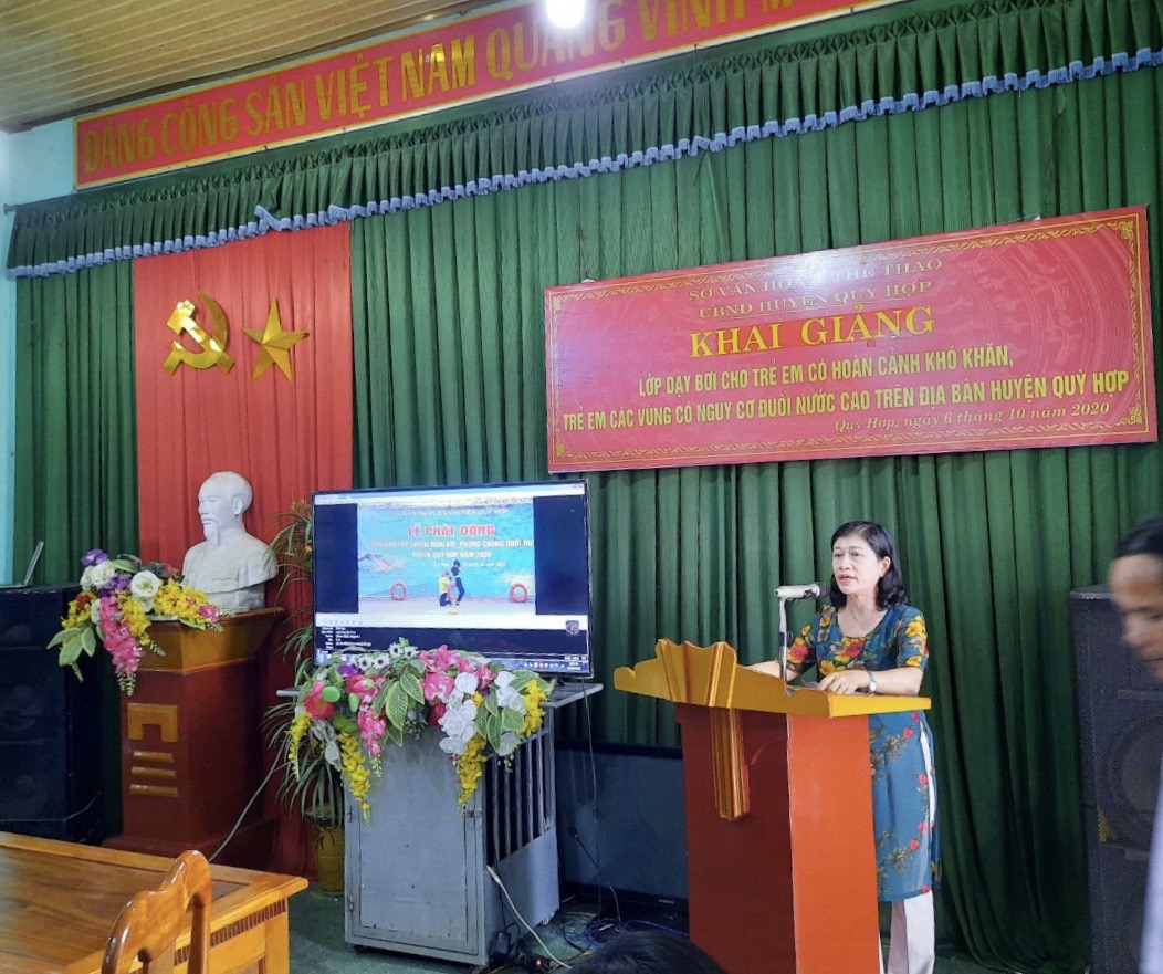 Triển khai mô hình dạy bơi cho trẻ em có hoàn cảnh đặc biệt khó khăn tại huyện Quỳ Hợp