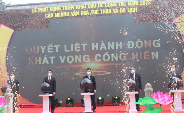 Lễ phát động triển khai chủ đề công tác năm 2022 của ngành Văn hóa, Thể thao và Du lịch