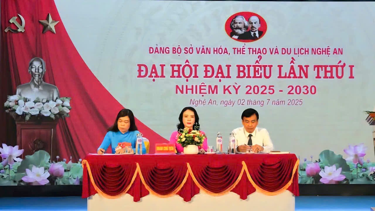 Đảng bộ Sở Văn hóa, Thể thao và Du lịch Nghệ An tổ chức Đại hội đại biểu lần thứ I, nhiệm kỳ 2025 - 2030
